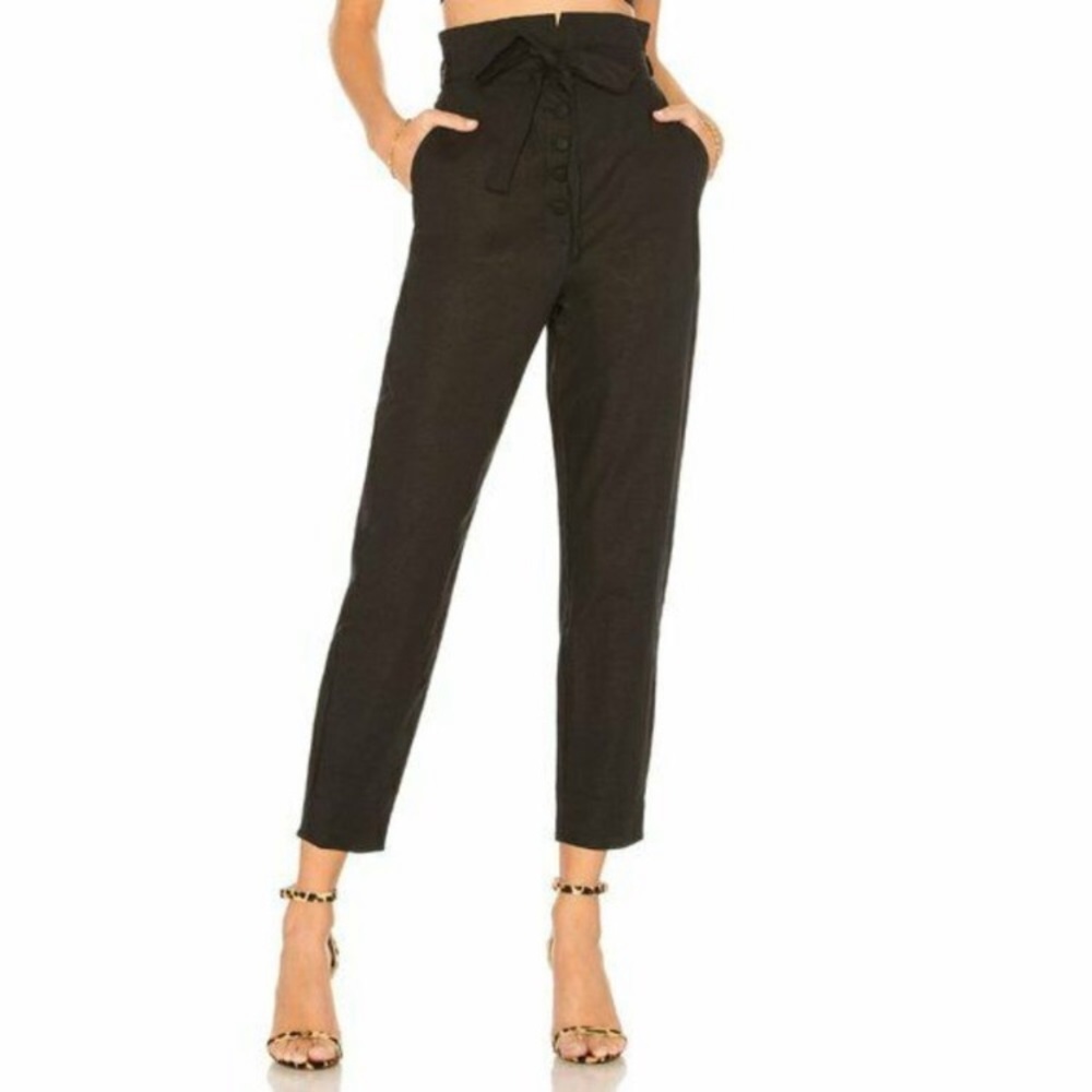 Lovers + Friends High Waist Ankle Linen Pants